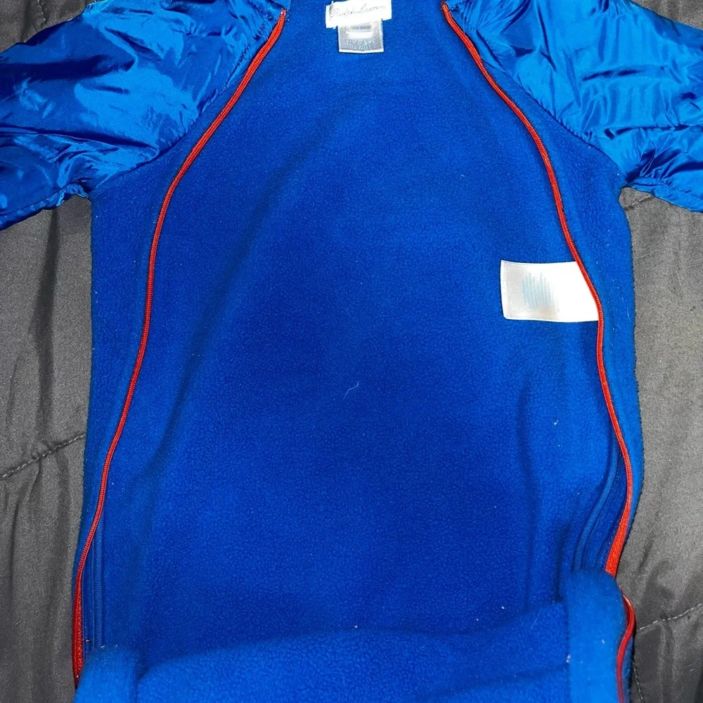 Ralph Lauren Baby Snow Suit‎ 3M Blue Hooded Fleece Winter Bunting One Piece